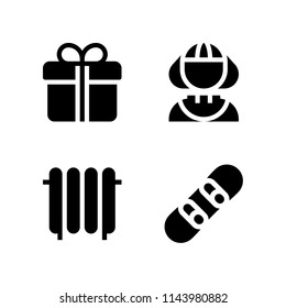 web icon set  with gift, heater and greenlander vector icons for web and graphic design