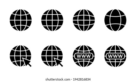 Web icon set. go to web icon. web click icon