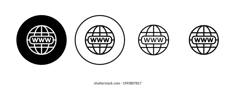 Conjunto de iconos Web. ir al icono web. icono de clic en el sitio web