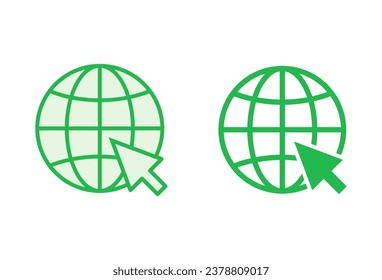 Web icon set. go to web icon. web click icon