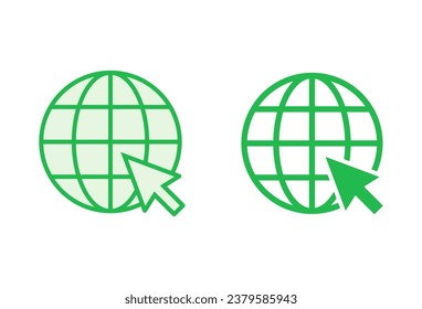 Web icon set. go to web icon. web click icon