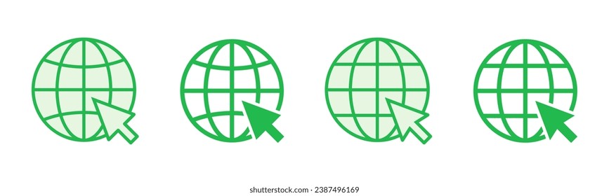 Web-Icon-Set. gehen Sie zu Web-Symbol. Webklick-Symbol