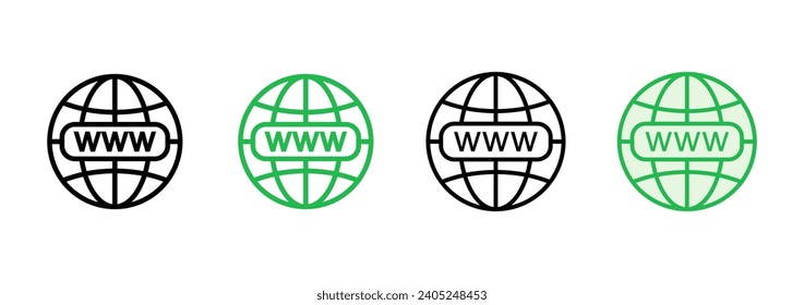 Web icon set. go to web icon. web click icon
