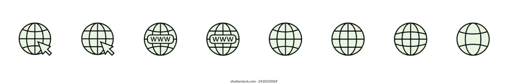 Web icon set. go to web icon. web click icon