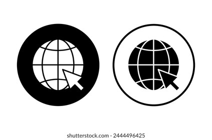 Conjunto de iconos de Web. ir al icono de Web. Icono de Hacer clic de Web