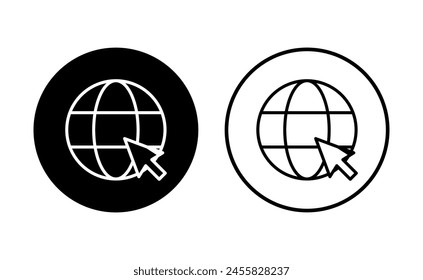 Conjunto de iconos de Web. ir al icono de Web. Icono de Hacer clic de Web