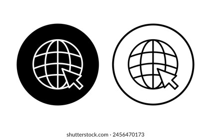 Web icon set. go to web icon. web click icon