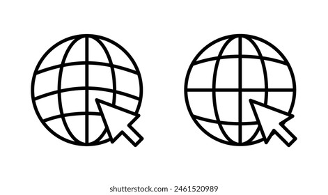 Web icon set. go to web icon. web click icon