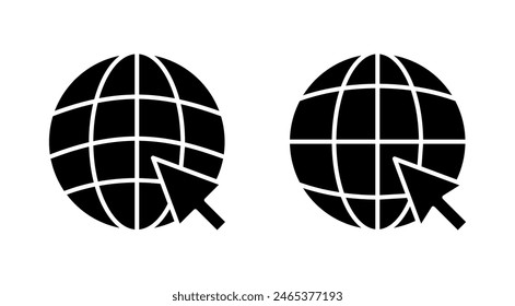 Conjunto de iconos de Web. ir al icono de Web. Icono de Hacer clic de Web