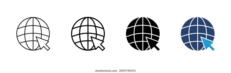 Conjunto de iconos de Web. ir al icono de Web. Icono de Hacer clic de Web