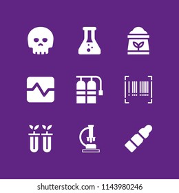 web icon set with health care, oxygen tank and skull vector icons for web and graphic design