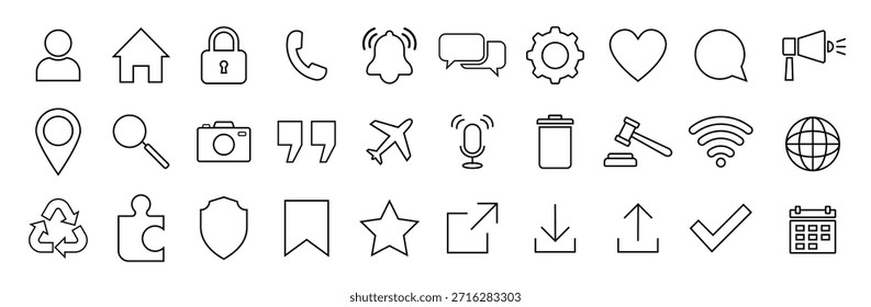 Web icon set. Home, email, address, globe, chat, message, mail, telephone, information, support, search, website, icon. Contact and web icons set. Website set icon vector.