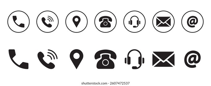 Web icon set. Home, location, call. Contact us, symbol, sign, logo vector. Vector illustration eps 10