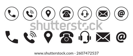 Web icon set. Home, location, call. Contact us, symbol, sign, logo vector. Vector illustration eps 10