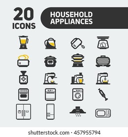 Web icon set. Household appliances