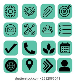 Web icon set. set of icons. Contact and web icons set. Website set icon vector.