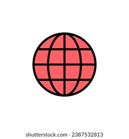 Icono web de la ilustración. ir al símbolo y signo web. icono de clic en el sitio Web. Icono de búsqueda global