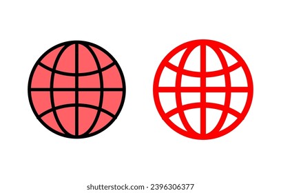 Web icon set illustration. go to web sign and symbol. web click icon. Global search icon