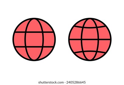 Web icon set illustration. go to web sign and symbol. web click icon. Global search icon