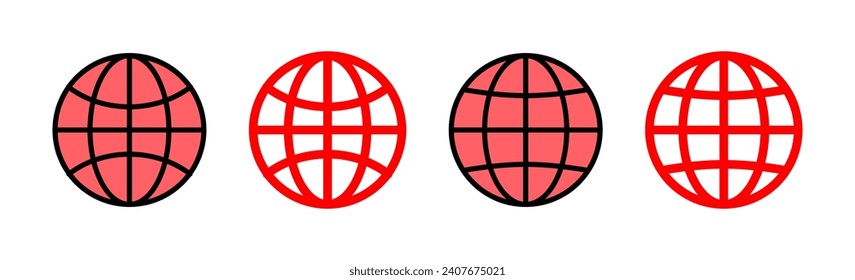 Icono web de la ilustración. ir al símbolo y signo web. icono de clic en el sitio Web. Icono de búsqueda global