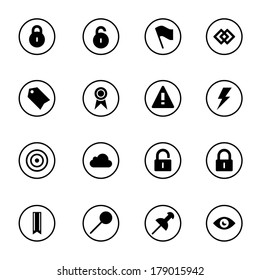 Web Icon Set isolated on the white background for mobile and desktop applications