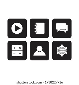Conjunto de iconos web aislado en fondo blanco