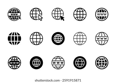 Web icon set isolated Vector illustration