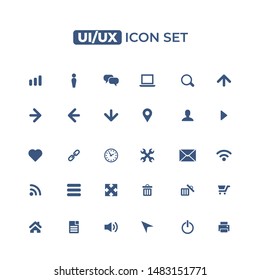 Web icon set. Line style