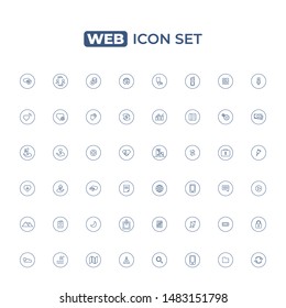 Web icon set. Line style