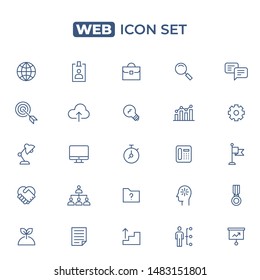 Web icon set. Line style