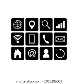 Web icon set logo vector
