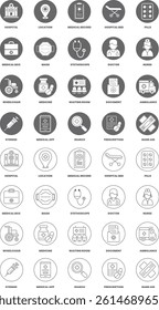 web icon set - Medicine and hospital