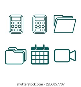Web icon set. office sign icon. Isolated vector illustration.