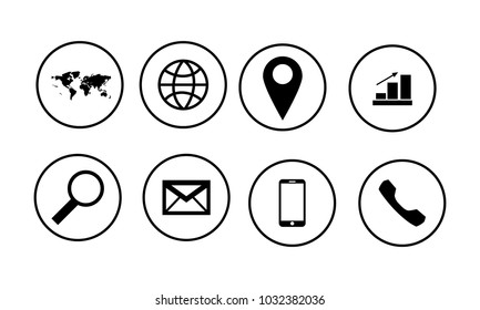 web icon set on white