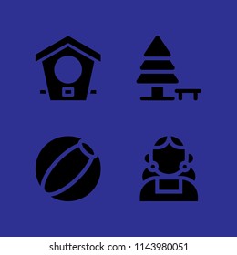 web icon set with park, mexican and beach ball vector icons for web and graphic design