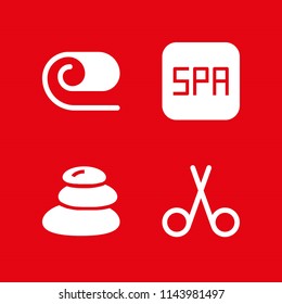 web icon set with pedicure, spa and hot stones vector icons for web and graphic design
