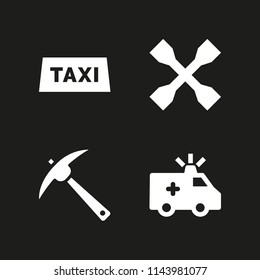 web icon set  with pick, wrench and taxi vector icons for web and graphic design