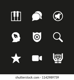 web icon set. profile, star and shield vector icon for graphic design and web