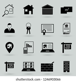 Web icon set. Real Estate, property, realtor