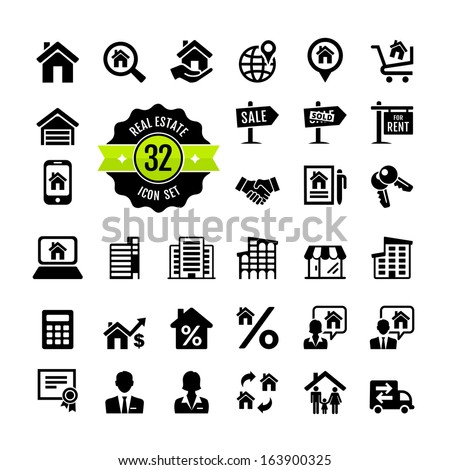  Web icon set.  Real Estate, property, realtor 
