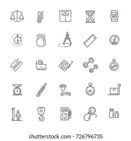 Web icon set - scales, weighing, weight balance