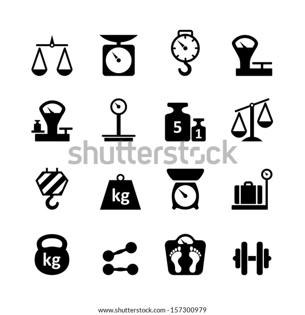 Web icon set\
- scales, weighing, weight,\
balance
