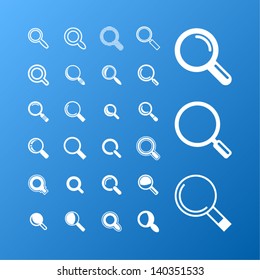 Web icon set. Search icons.