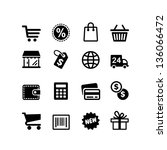 Web icon set. Shopping pictogram