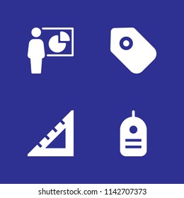 web icon set. set square, presentation and label vector icon for graphic design and web