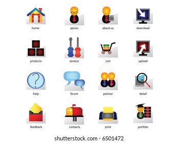 Web icon set suitable to use any kind of website.