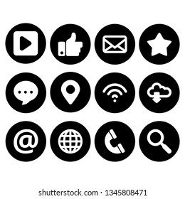 Web icon set. Set of web icon symbol vector