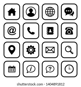 Web icon set symbol vector. for web computer and mobile