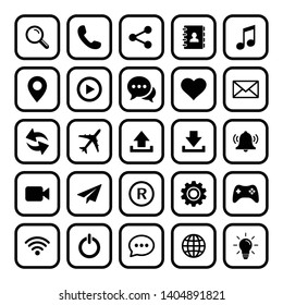 Web icon set symbol vector. for web computer and mobile