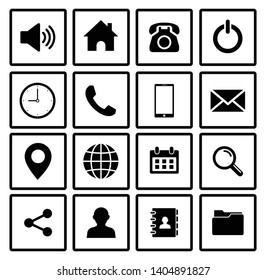 Web icon set symbol vector. for web computer and mobile